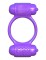 Фиолетовое эрекционное кольцо с 2 виброэлементами Magic Touch Couples Ring