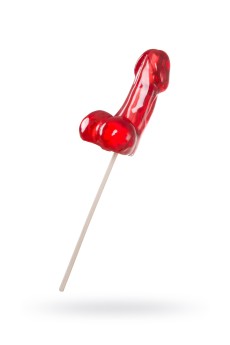 Красный леденец в форме фаллоса со вкусом виски