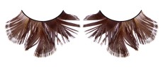 Тёмные коричневые ресницы-перья