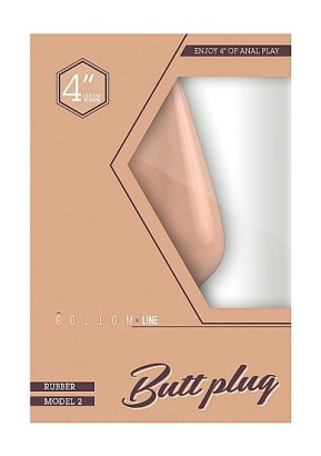 Бежевый анальный стимулятор Bottom Line Model 2 - 10,5 см.
