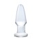 Гладкая стеклянная анальная пробка - 8 см.