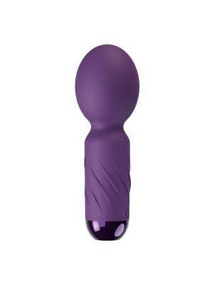 Фиолетовый мини-wand вибратор для стимуляции эрогенных зон