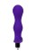 Фиолетовая изогнутая анальная вибропробка - 14 см.