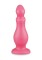 Розовая фигурная анальная пробка - 14 см.