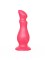 Розовая фигурная анальная пробка - 14 см.