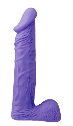 Фиолетовый фаллоимитатор большого размера XSKIN 9 PVC DONG - 23 см.
