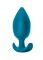 Бирюзовая анальная пробка Insatiable - 10,5 см.