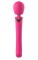 Розовый силиконовый вибратор-wand - 30 см.