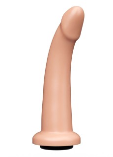 Телесная гладкая насадка-фаллоимитатор Harness - 17 см.
