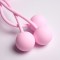 Розовый вакуумный стимулятор клитора с вагинальными виброшариками