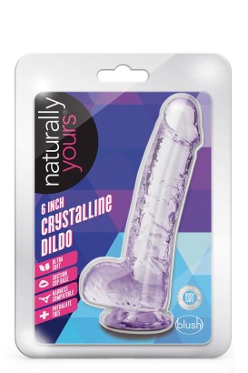 Сиреневый фаллоимитатор 6 Inch Crystalline Dildo - 15,2 см.