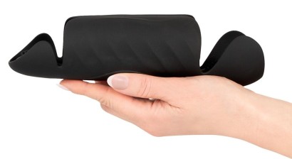 Черный вибромастурбатор с трехточечной стимуляцией Penis Trainer with 3 Point Stimulation