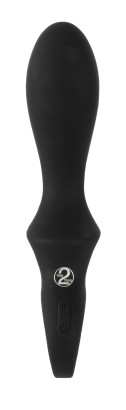 Черный вибратор для точки G с функцией расширения - 18,1 см.