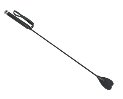 Чёрный стек с шлепком-сердечком - 60 см.