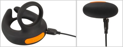 Черный вибростимулятор мошонки RC Scrotum Stimulator with Vibration