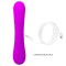 Лиловый вибратор со стимулятором клитора в форме подушечки Sineere - 17 см.