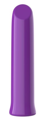 Фиолетовый перезаряжаемый мини-вибратор - 13,7 см.