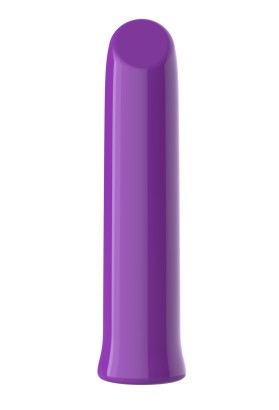Фиолетовый перезаряжаемый мини-вибратор - 13,7 см.