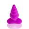 Лиловая анальная пробка Unicorn Playful - 10 см.