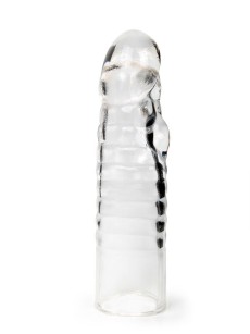 Прозрачная закрытая насадка на член - 15 см.