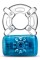 Синее эрекционное виброкольцо Pleaser Rechargeable C-Ring