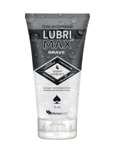 Водно-силиконовый интимный гель-смазка Lubrimax Brave - 75 мл.
