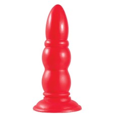 Красная анальная пробка MENZSTUFF BULB PROBE - 15 см.