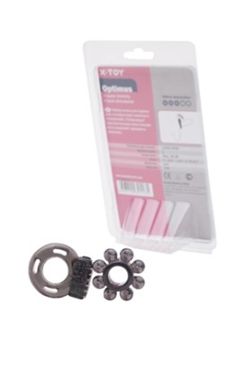 Набор из двух пепельных эрекционных колец Optimus