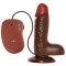Коричневый вибратор REALISTIC VIBRATOR REAL RAPTURE BROWN - 17 см.