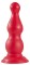 Красная анальная пробка с кончиком-шаром MENZSTUFF PAWN PROBE - 15 см.