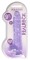 Фиолетовый фаллоимитатор Realrock Crystal Clear 9 inch - 25 см.