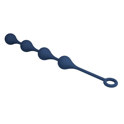 Синяя анальная цепочка - 42,6 см.