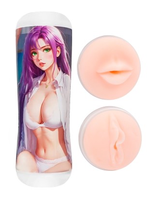 Двусторонний мастурбатор аниме - ротик и вагина