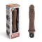 Коричневый вибратор-реалистик 8  Girthy Realistic Vibrator - 24,5 см.