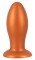 Оранжевая анальная пробка с присоской - 16 см.
