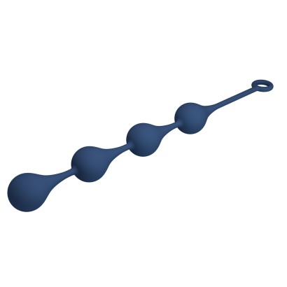 Синяя анальная цепочка - 52,4 см.