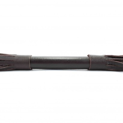 Коричневая кожаная плётка - 60 см.
