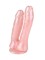 Розовый перламутровый двойной фаллоимитатор Baroque