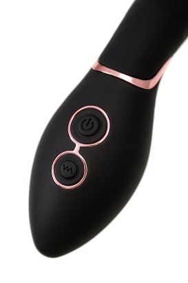 Черный силиконовый вибратор Torrent - 20,5 см.