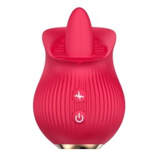 Красный вибратор с язычком Petal Bliss