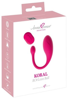 Розовое виброяйцо KORAL RC Love Ball