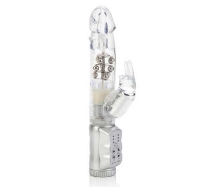 Прозрачный водонепроницаемый вибромассажер JACK RABBIT