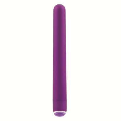 Фиолетовый гладкий вибромассажер Body & Soul Desire - 16 см.