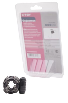 Пепельное эротическое кольцо с вибрацией Orgasmus III