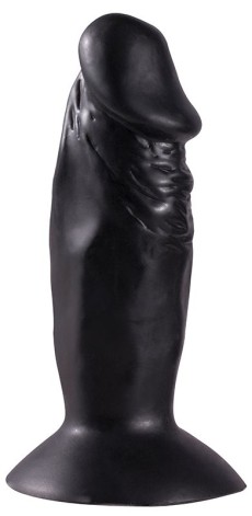 Чёрный анальный фаллос MENZSTUFF TINY HEAD - 13 см.