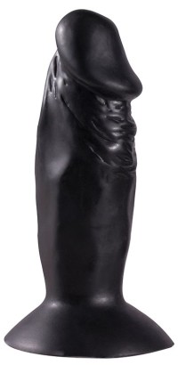 Чёрный анальный фаллос MENZSTUFF TINY HEAD - 13 см.