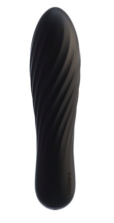 Черная вибропуля Tulip - 10,6 см.