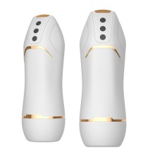 Белый вибромастурбатор Hero с режимом вакуума