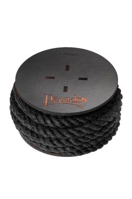 Черная веревка для шибари на катушке - 5 м.