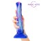 Сине-голубой фантазийный фаллоимитатор - 25 см.